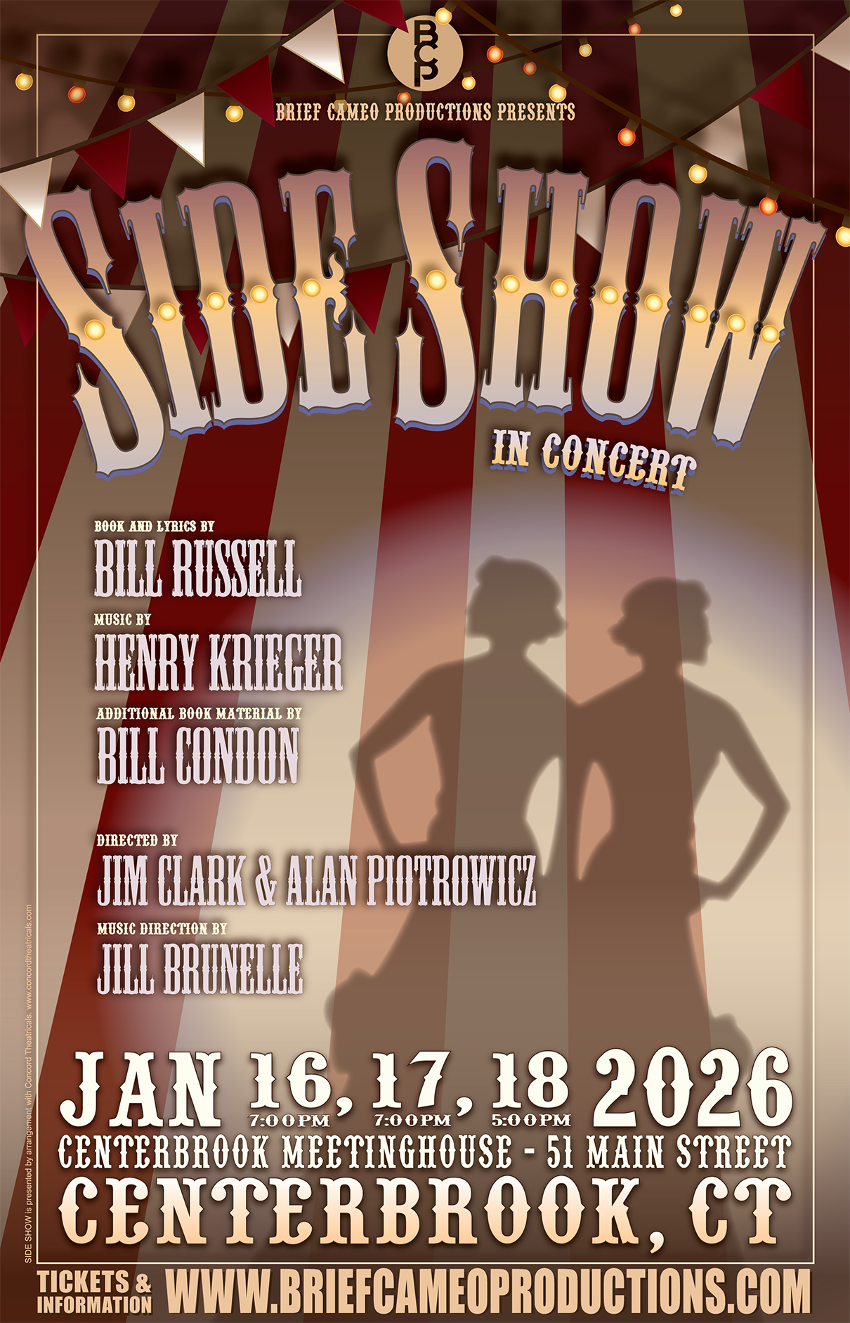 Showcard for Side Show: In Concert